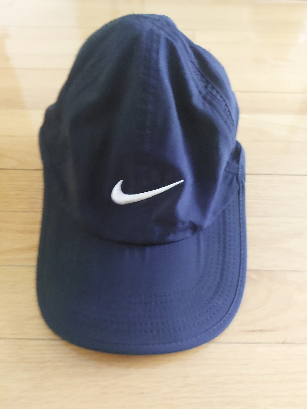 Nike Black Featherlight Dri-FIT Cap with White Swoosh
